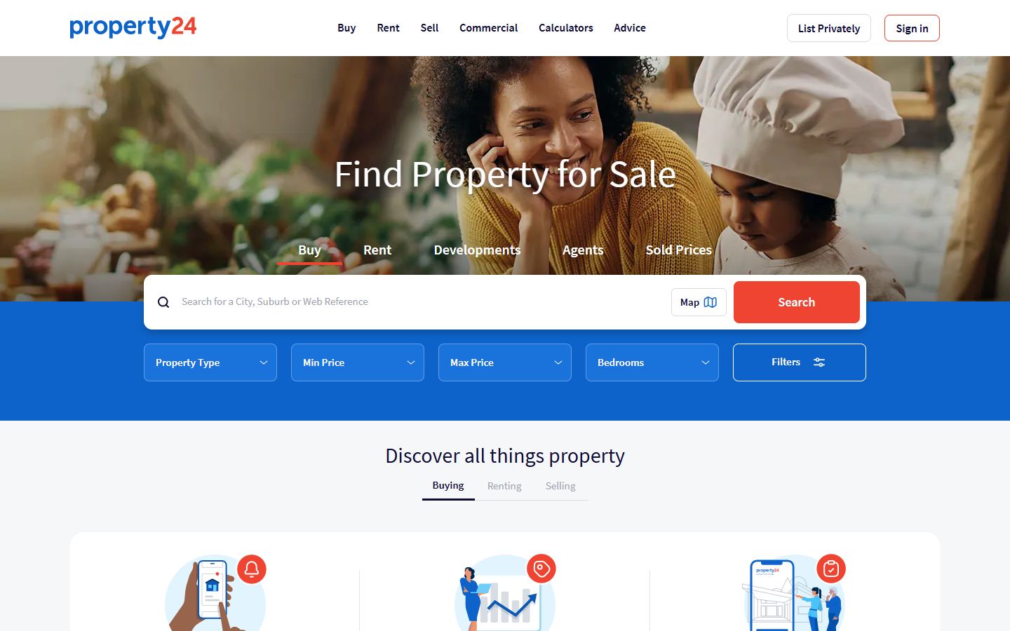 Property24 home page