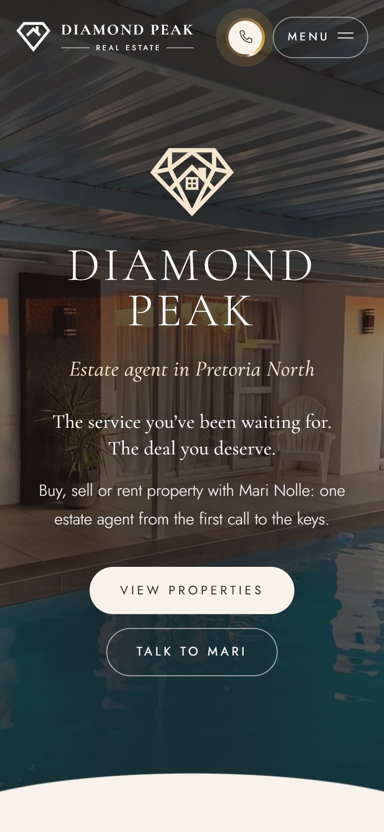 Homepage on a phone