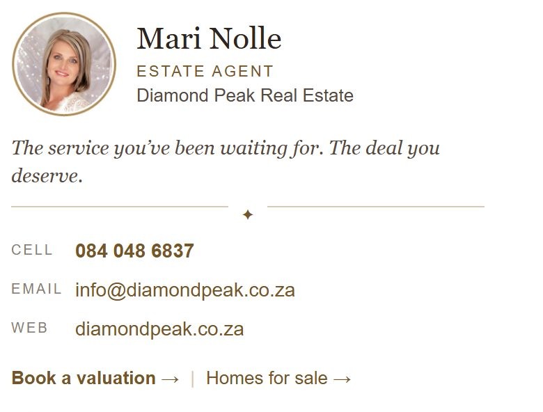 Mari Nolle's email signature