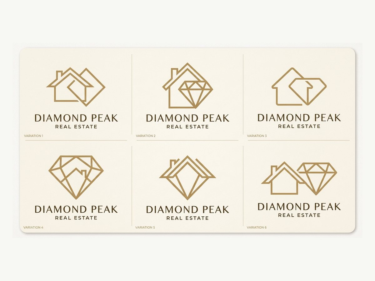 Six ways to combine a house and a diamond